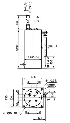 JD-1PS-40型煤氣管道單管四室冷凝水排水器（水封高度4080mm）